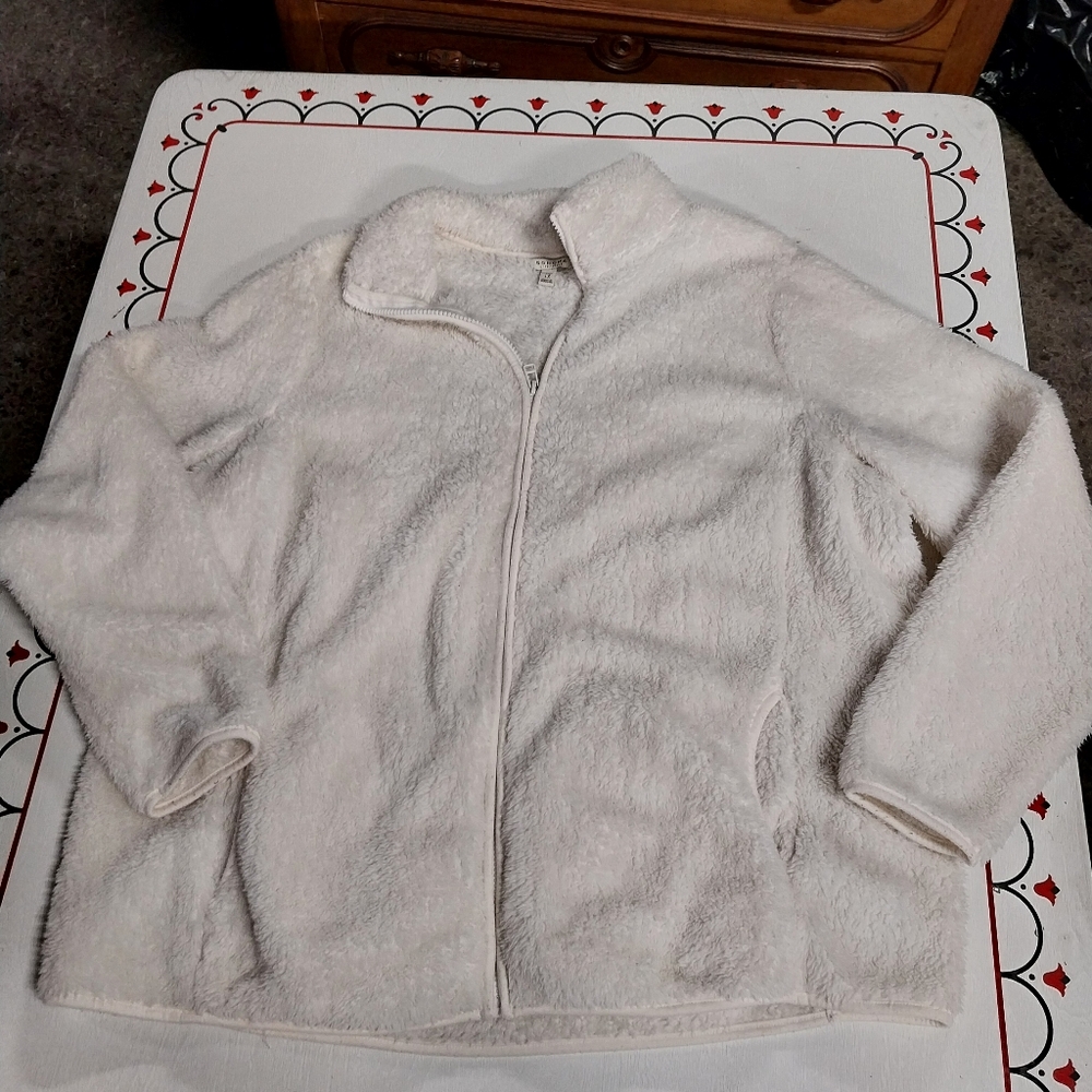 Women's Cream Fleece Jacket